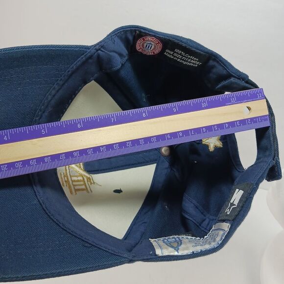 NWOT Vintage Notre Dame Fighting Irish Starter Navy Blue Strapback Hat Cap Fit - Picture 10 of 10